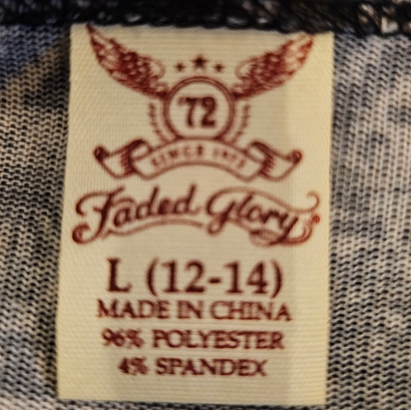 Womens Size Large Black‎ And White Long Sleeve Patterned Tunic Shirt - Picture 6 of 6